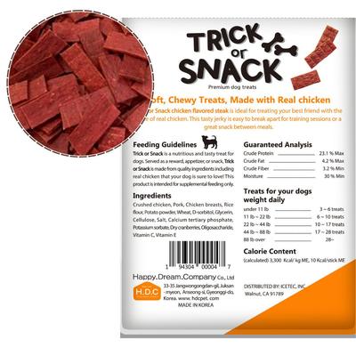 Show full view: Trick or Snack Chicken & Blueberry Flavored Steak Dog Treats, 1-lb bag slide 3 of 9