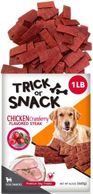 Show full view: Trick or Snack Chicken & Cranberry Flavored Steak Dog Treats, 1-lb bag slide 4 of 9