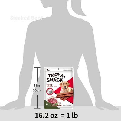 Show full view: Trick or Snack Natural Smoked Delicious Soft Tender Nutritious Healthy Beef Original Jerky Dog Treat, 1-lb bag slide 8 of 11