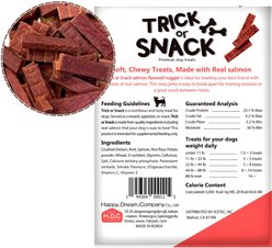 Trick or Snack Natural Smoked Delicious Soft Tender Nutritious Healthy Salmon Jerky Dog Treats, 1-lb bag slide 2 of 7