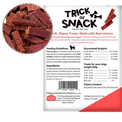 Show full view: Trick or Snack Natural Smoked Delicious Soft Tender Nutritious Healthy Salmon Jerky Dog Treats, 1-lb bag slide 3 of 8