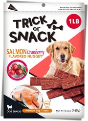 Trick or Snack Salmon & Cranberry Flavored Nugget Dog Treats, 1-lb bag