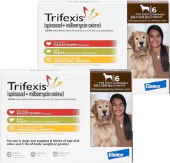 Trifexis Chewable Tablet for Dogs, 60.1-120 lbs, (Brown Box), 12 Chewable Tablets (12-mos. supply)