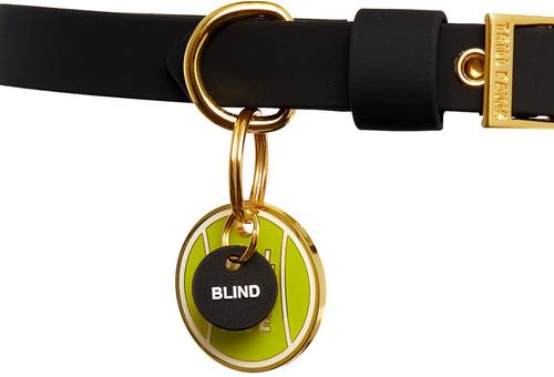 Show full view: Trill Paws Blind MinI Charm Dog & Cat Collar, Black slide 3 of 4