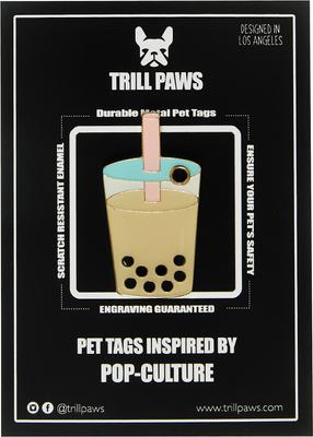 Show full view: Trill Paws Bubble Tea Personalized Dog & Cat ID Tag slide 5 of 7