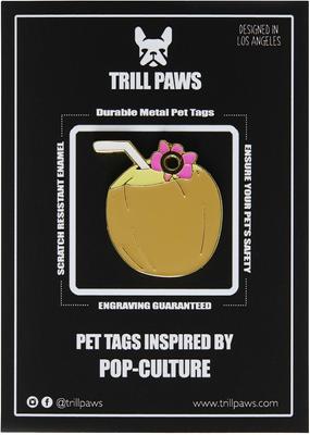 Show full view: Trill Paws Coconut Personalized Dog & Cat ID Tag slide 5 of 6