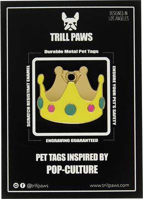 Show full view: Trill Paws Crown Personalized Dog & Cat ID Tag slide 5 of 7