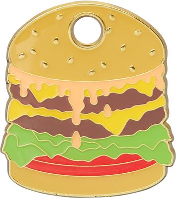 Show full view: Trill Paws Hamburger Personalized Dog & Cat ID Tag slide 1 of 7