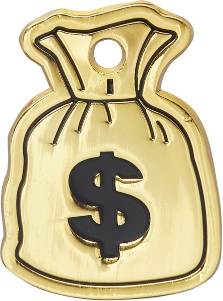 Show full view: Trill Paws Money Bag Personalized Dog & Cat ID Tag slide 1 of 6