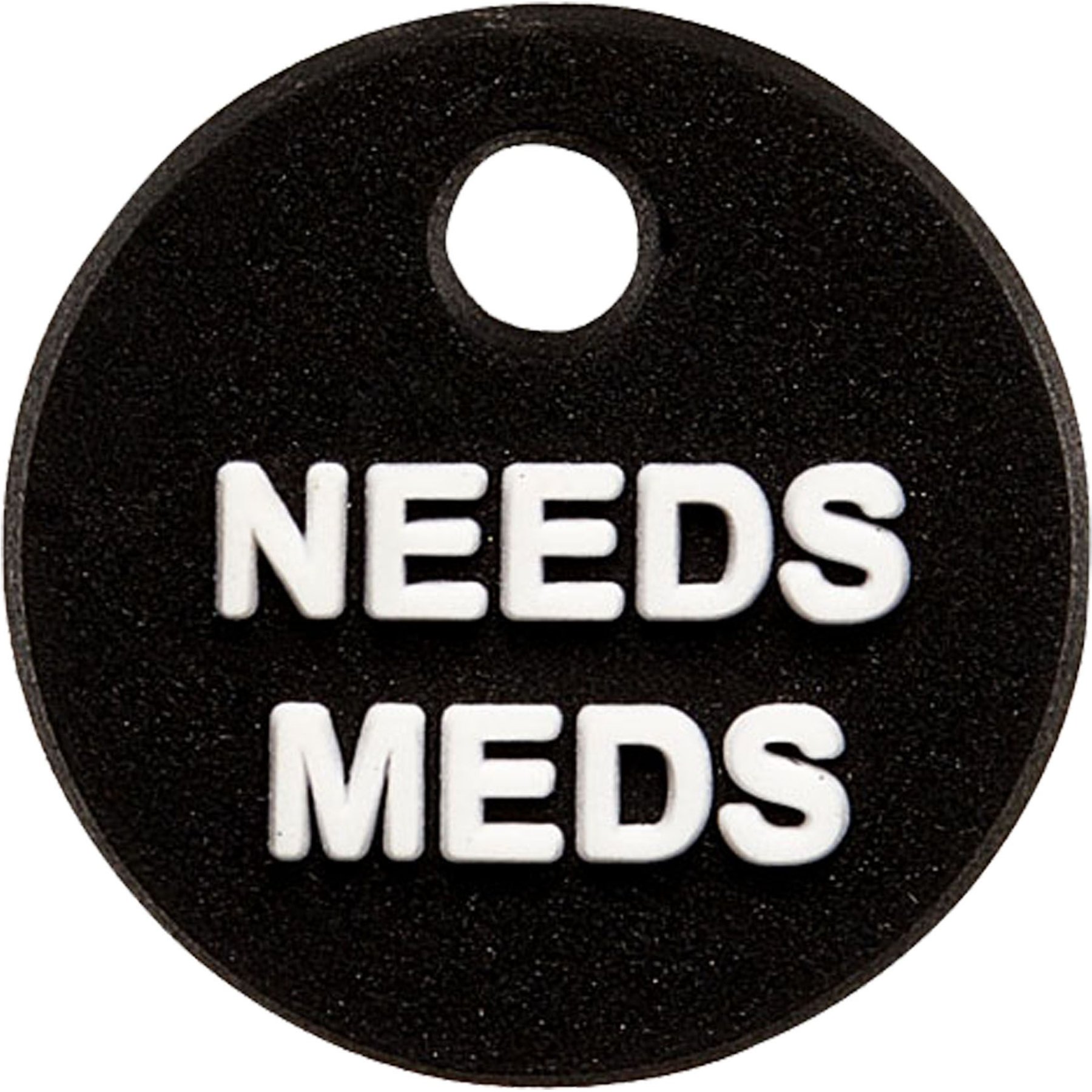 Trill Paws Needs Meds Mini Charm Dog & Cat Collar, Black