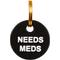 Show in main carousel: Trill Paws Needs Meds Mini Charm Dog & Cat Collar, Black slide 2 of 4