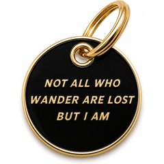 Trill Paws Not All Who Wander Personalized Dog & Cat ID Tag