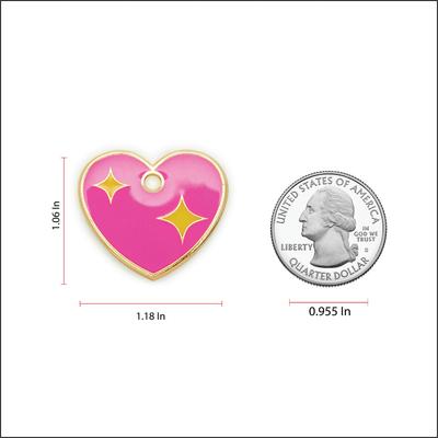 Show full view: Trill Paws Pink Heart Personalized Dog & Cat ID Tag slide 2 of 5