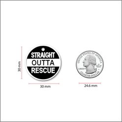 Trill Paws Straight Out of Rescue Personalized Dog & Cat ID Tag slide 2 of 3