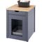Show in main carousel: TRINITY 20-in Enclosure End Table with Drawer Cat Litter Box, Small, Gray slide 3 of 10
