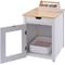 Show in main carousel: TRINITY 20-in Enclosure End Table with Drawer Cat Litter Box, Small, White slide 3 of 10