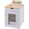Show in main carousel: TRINITY 20-in Enclosure End Table with Drawer Cat Litter Box, Small, White slide 6 of 10