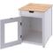 Show in main carousel: TRINITY 20-in Enclosure End Table with Drawer Cat Litter Box, Small, White slide 8 of 10