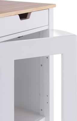 Show full view: TRINITY 20-in Enclosure End Table with Drawer Cat Litter Box, Small, White slide 9 of 10
