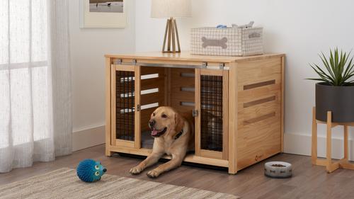 TRINITY Crate Accent Table Double Door Furniture Style Dog & Cat