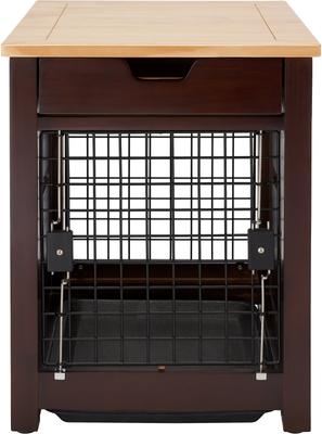 Show full view: TRINITY Crate End Table Single Door with Drawer Furniture Style Dog & Cat Crate, Espresso Brown, 18-in slide 5 of 11