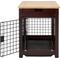 Show in main carousel: TRINITY Crate End Table Single Door with Drawer Furniture Style Dog & Cat Crate, Espresso Brown, 18-in slide 6 of 11