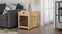TRINITY Crate End Table Single Door with Drawer Furniture Style Dog & Cat Crate, Natural, 18-in slide 2 of 9