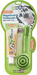 Triple Pet EZ Fingerbrush Vanilla Mint Flavored Dog Dental Kit