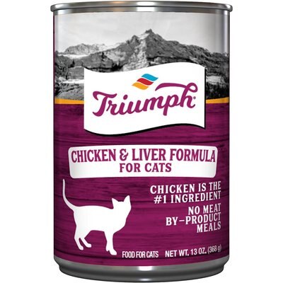 Triumph Triumph Chicken 'N Liver Formula Canned Cat Food, 13.2-oz, case of 12