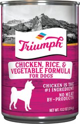 Triumph Chicken, Rice 'N Vegetable Formula Canned Dog Food, 13.2-oz, case of 12