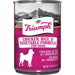 Triumph Chicken, Rice 'N Vegetable Formula Canned Dog Food, 13.2-oz, case of 12