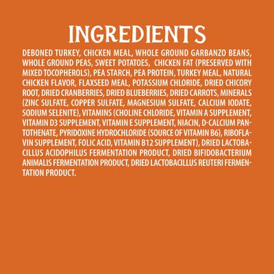 Show full view: Triumph Free Spirit Grain-Free Deboned Turkey & Sweet Potato Recipe Dry Dog Food, 26-lb bag slide 9 of 11