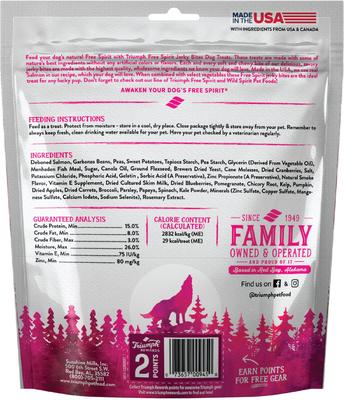 Show full view: Triumph Free Spirit Jerky Bites Deboned Salmon & Vegetable Dog Treats, 20-oz bag slide 3 of 11