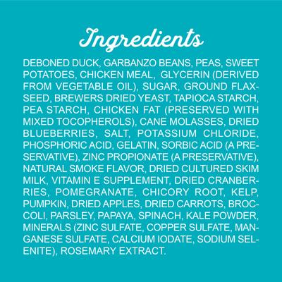Show full view: Triumph Jerky Bites Deboned Duck, Vegetable & Blueberry Grain-Free Dog Treats, 20-oz bag slide 9 of 11