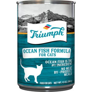 Triumph Ocean Fish Formula Canned Cat Food, 13.2-oz, case of 12