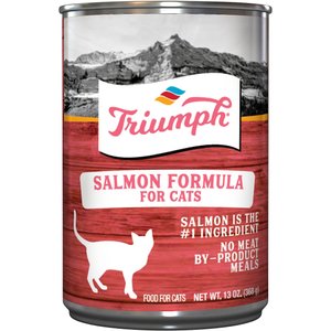 Triumph Salmon Formula Canned Cat Food, 13.2-oz, case of 12