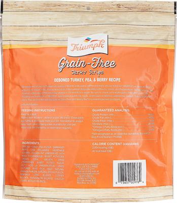 Show full view: Triumph Turkey, Pea & Berry Recipe Grain-Free Jerky Dog Treats, 24-oz pouch slide 4 of 9