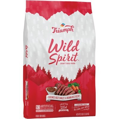 Triumph Triumph Wild Spirit Deboned Beef, Barley & Brown Rice Recipe Dry Dog Food, 30-lb bag