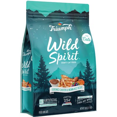 Triumph Triumph Wild Spirit Deboned Chicken & Brown Rice Recipe Dry Cat Food, 7-lb bag