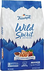 Triumph Wild Spirit Deboned Chicken & Brown Rice Recipe Dry Dog Food, 30-lb bag slide 1 of 9