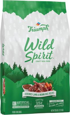 Show full view: Triumph Wild Spirit Deboned Lamb & Brown Rice Recipe Dry Dog Food, 28-lb bag slide 3 of 10