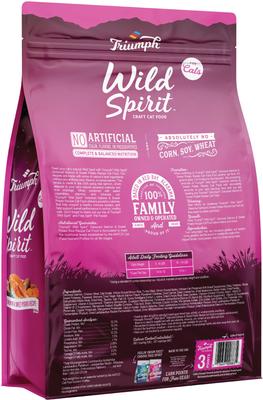 Show full view: Triumph Wild Spirit Deboned Salmon & Sweet Potato Recipe Dry Cat Food, 7-lb bag slide 3 of 11