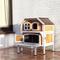 Show in main carousel: TRIXIE 2-Story Cottage Outdoor Wooden Cat House, Brown/White slide 1 of 9