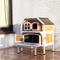 Show in main carousel: TRIXIE 2-Story Cottage Outdoor Wooden Cat House, Brown/White slide 7 of 9