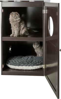 Show full view: TRIXIE 2-Story Wooden Cat Litter Box Enclosure, Espresso slide 9 of 11
