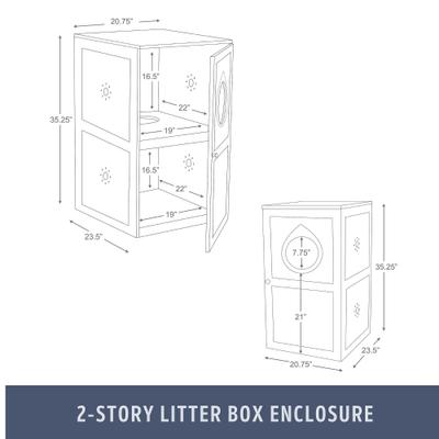 Show full view: TRIXIE 2-Story Wooden Cat Litter Box Enclosure, Espresso slide 4 of 11