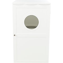 TRIXIE 2-Story Wooden Cat Litter Box Enclosure, White