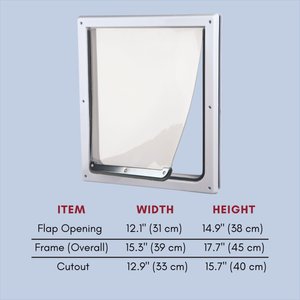 TRIXIE 2-Way Pet Door with Lockable Panel for Dogs, Medium/Large
