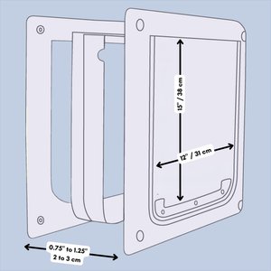 TRIXIE 2-Way Pet Door with Lockable Panel for Dogs, Medium/Large