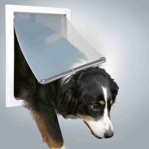 TRIXIE 2-Way Pet Door with Lockable Panel for Dogs, Medium/Large